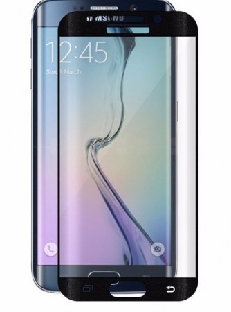 Pelicula de Vidro Curvada Galaxy S6 Edge+ Plus G928 Preto C/ Emb